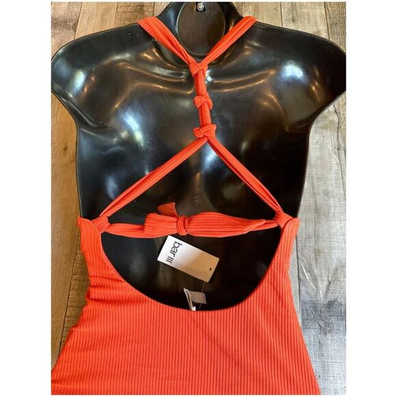 Bar III Like It Or Knot One-Piece Swimsuit | Size XS | Burnt Orange - Picture 9 of 15